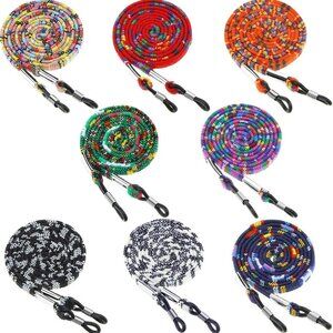 8 Pieces Eyeglass Holder Strap Eyeglass Chain Cord Lanyard for Women